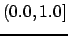 $ (0.0, 1.0]$