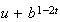$u+b^{1-2t}$