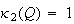 $\kappa_{2}(Q)=1$