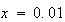 $x=0.01$