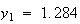 $y_{1}=1.284$
