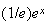$(1/e)e^{x}$