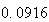 $0.0916$