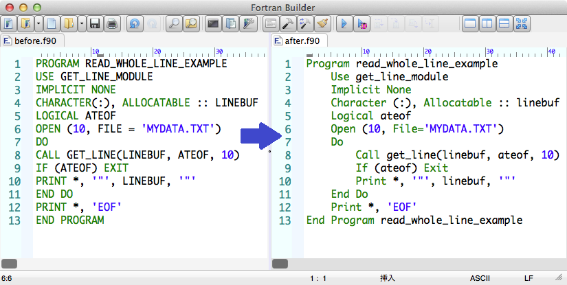 Fortran \[XvO̐`