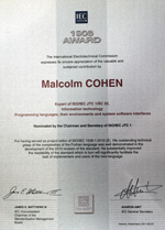 IEC 1906 AWARD 賞状