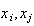 $x_{i},x_{j}$