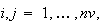 $i,j=1,\ldots,nv,$