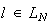 $l\in L_{N}$